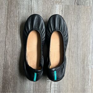 Matte Black Tiek Ballet Flats Size 8